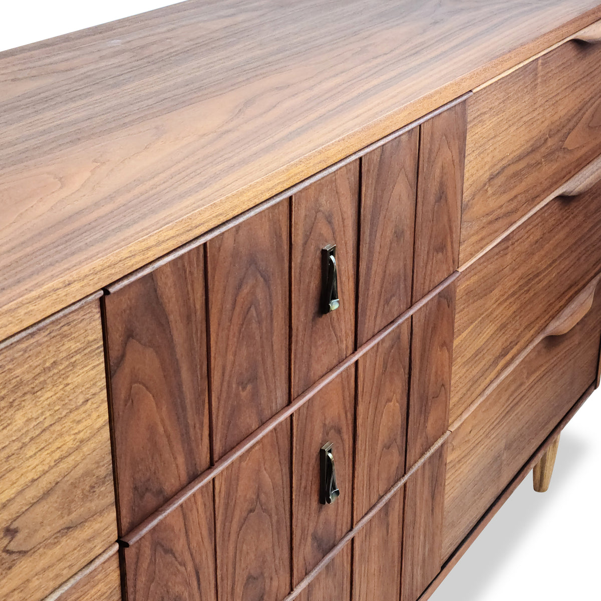 Walnut Nine Drawer Dresser