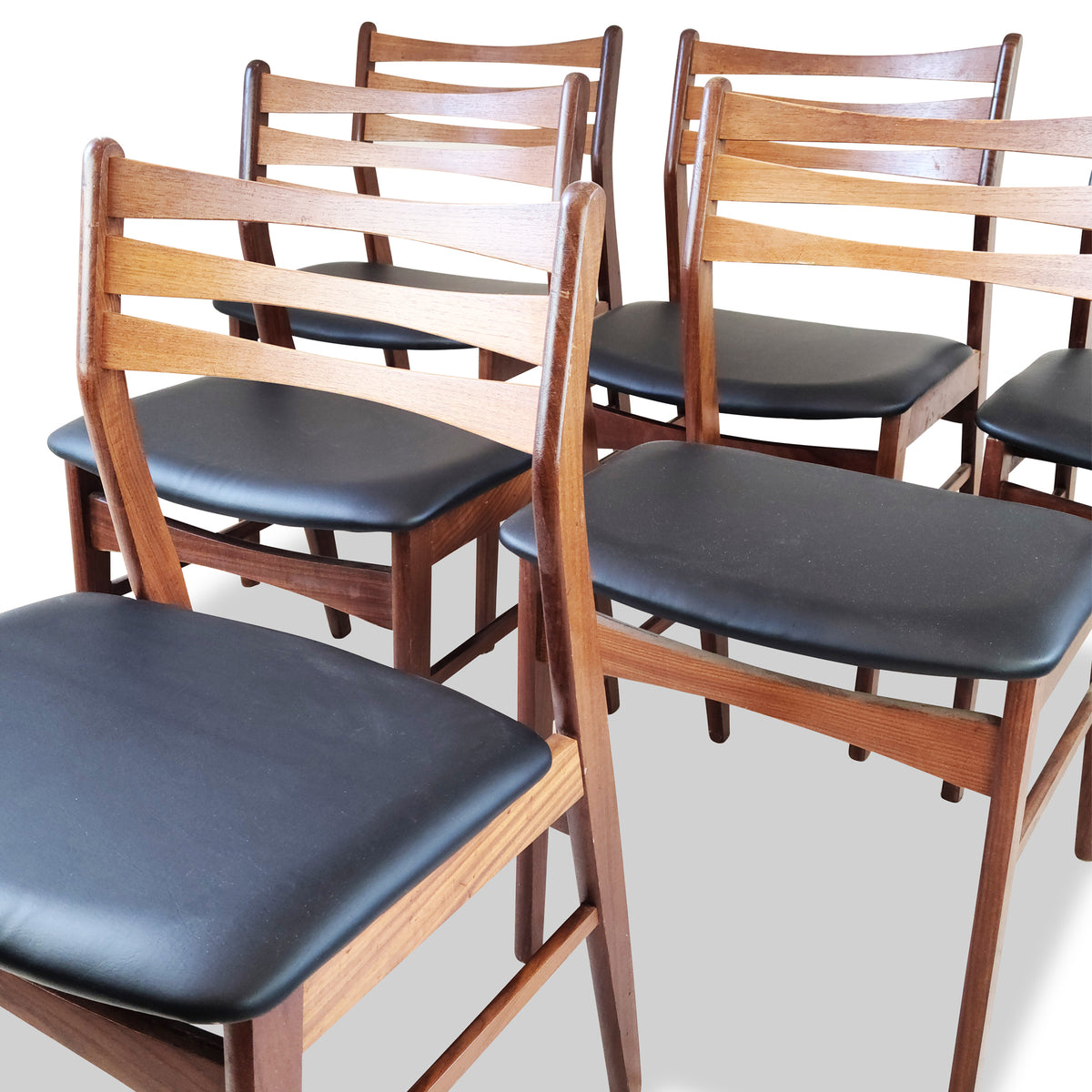 Set of Six Teak Dining Chairs