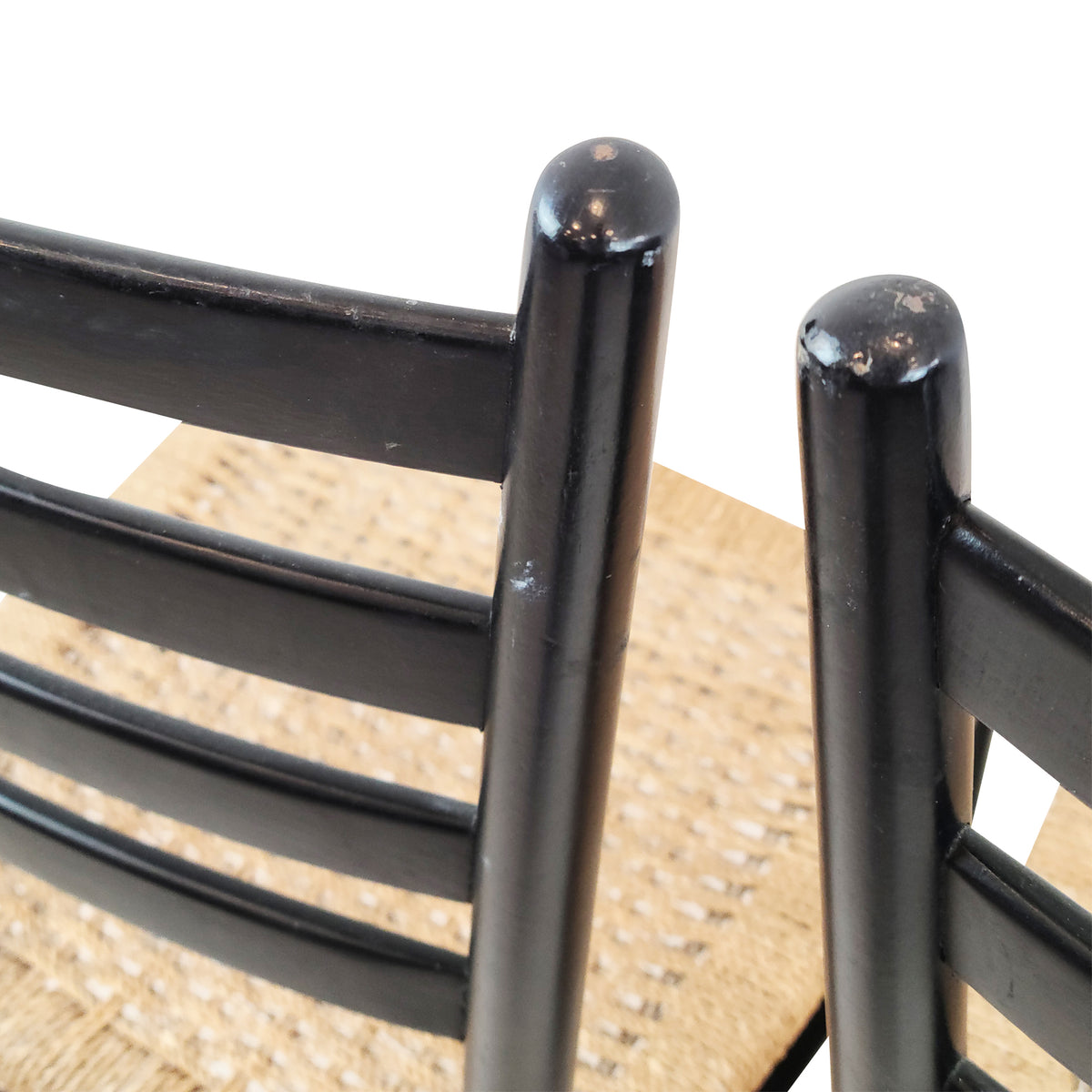 Black Lacquered Gio Ponti Style Dining Chairs