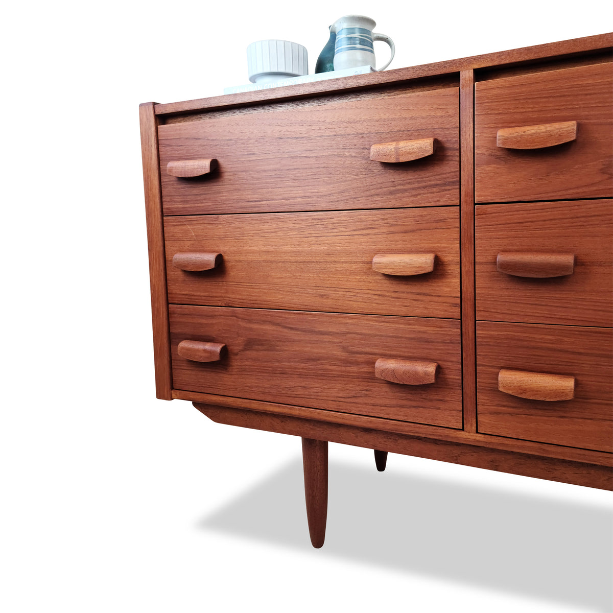 Teak Nine Drawer Dresser