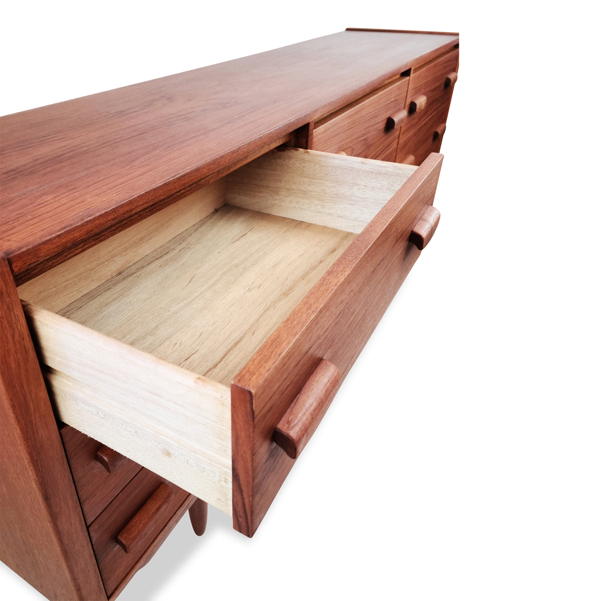 Teak Nine Drawer Dresser
