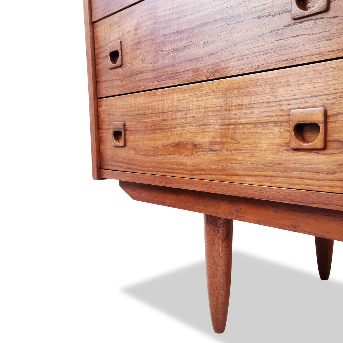 Teak Dresser with Nine Drawers