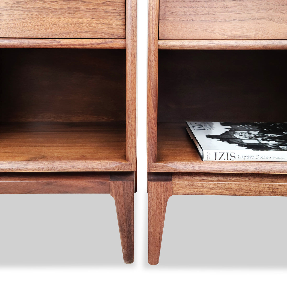 Walnut Nightstands by Gibbard