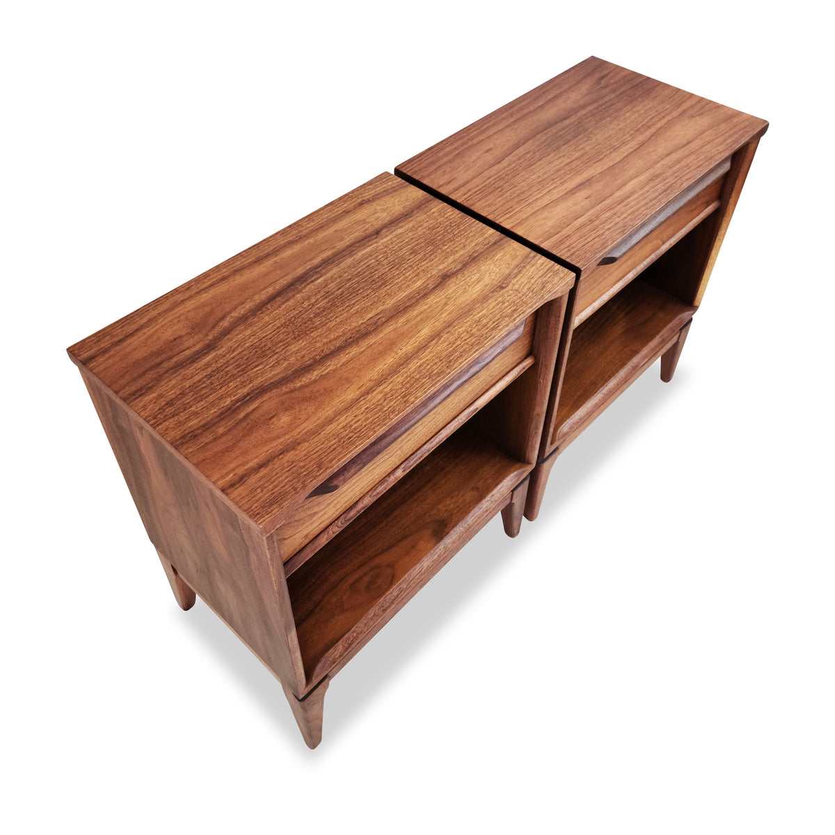 Walnut Nightstands by Gibbard