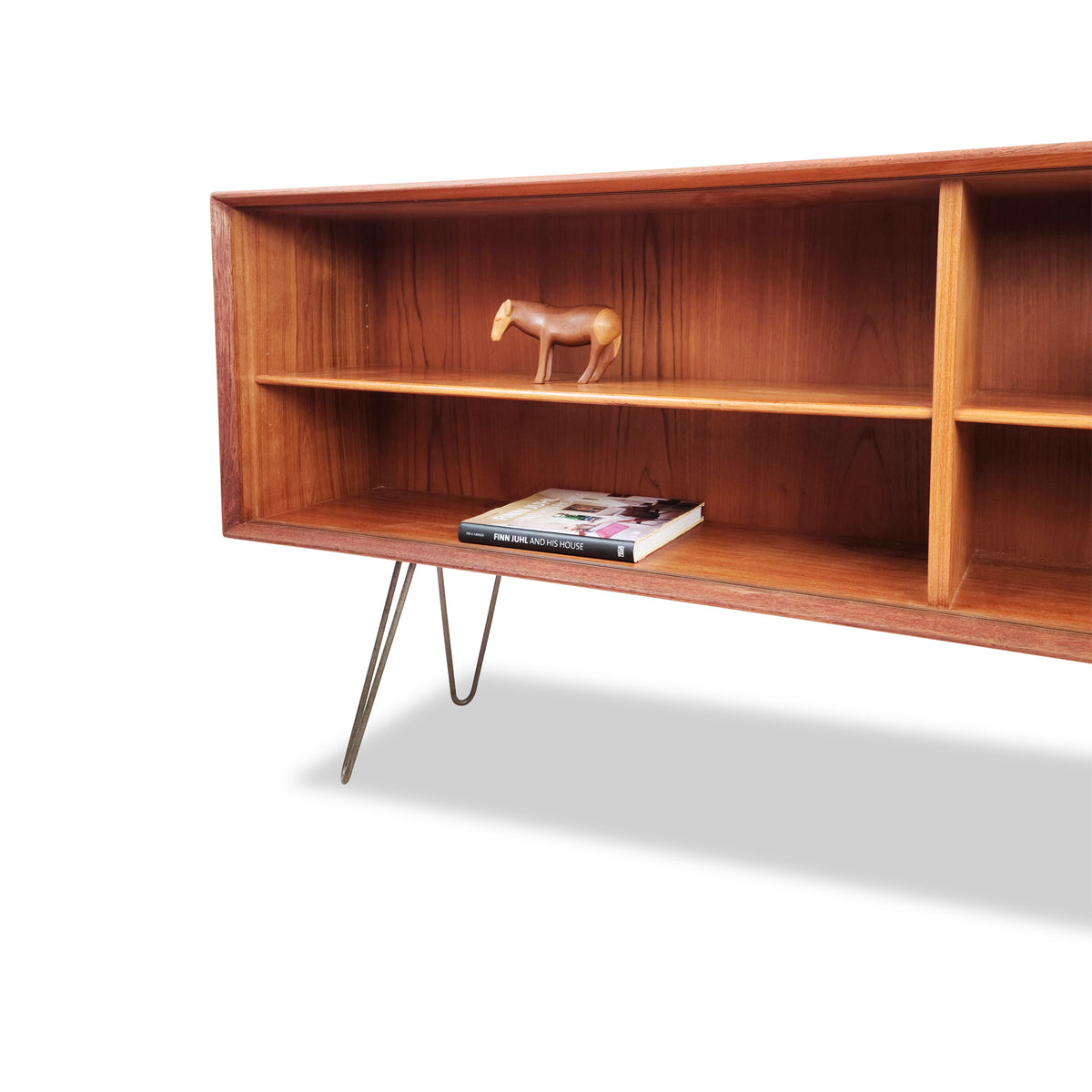 Teak display case by Clausen and Son