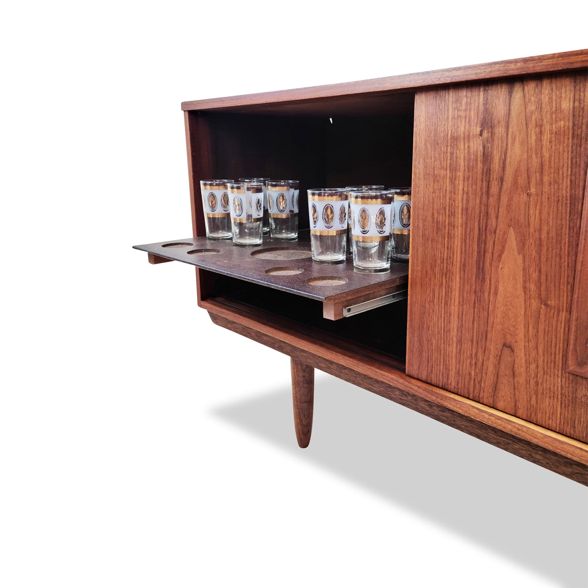 Walnut Three Door Sideboard