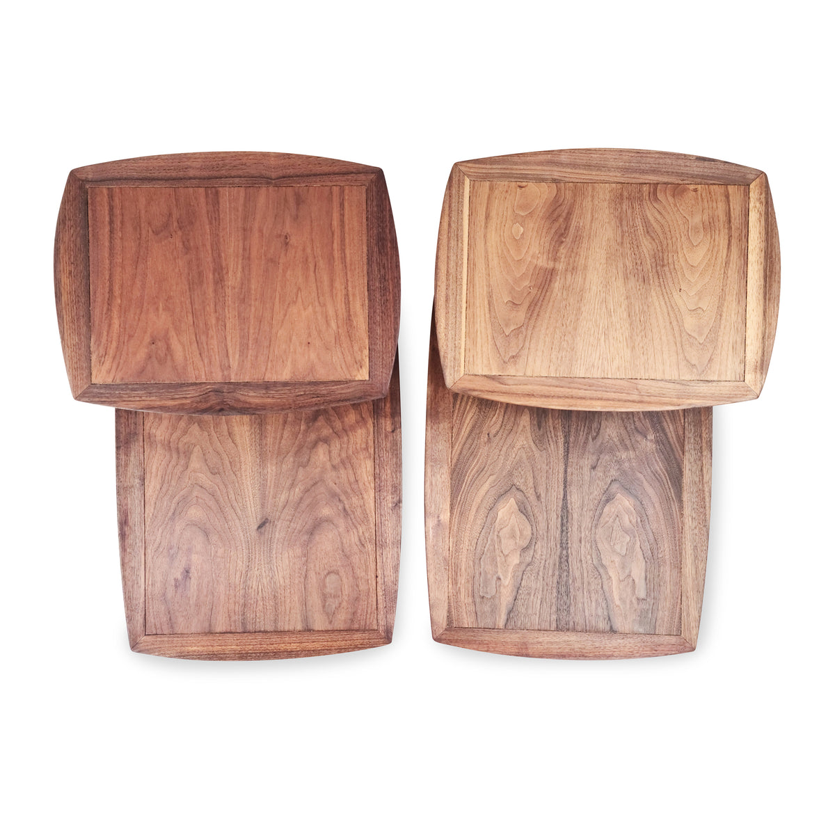 Walnut Two Tier End Tables by Deilcraft