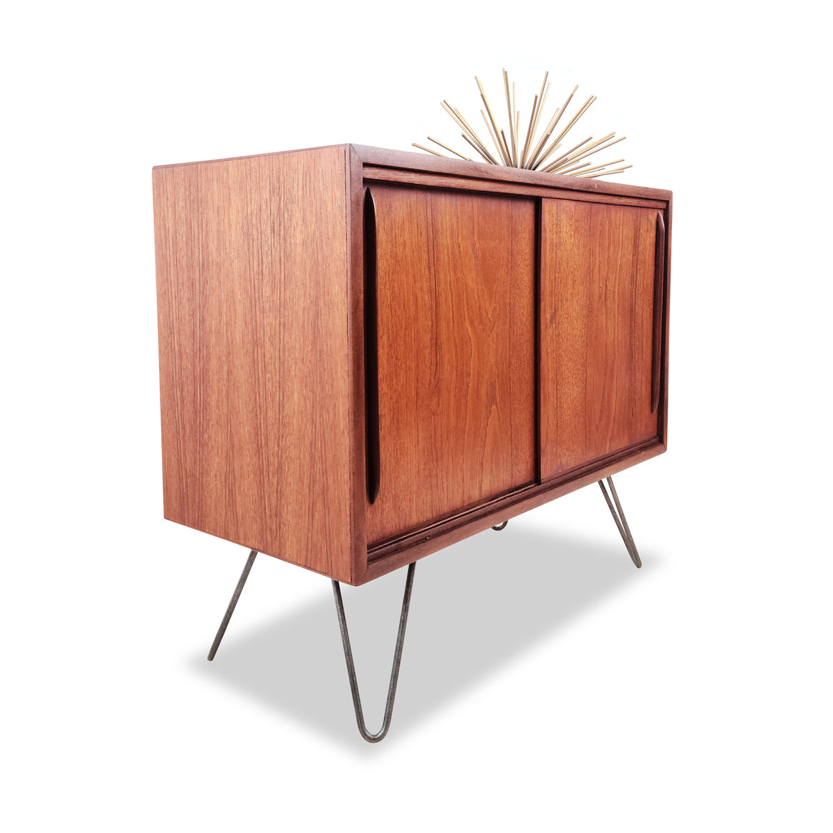 Teak Compact Record Cabinet