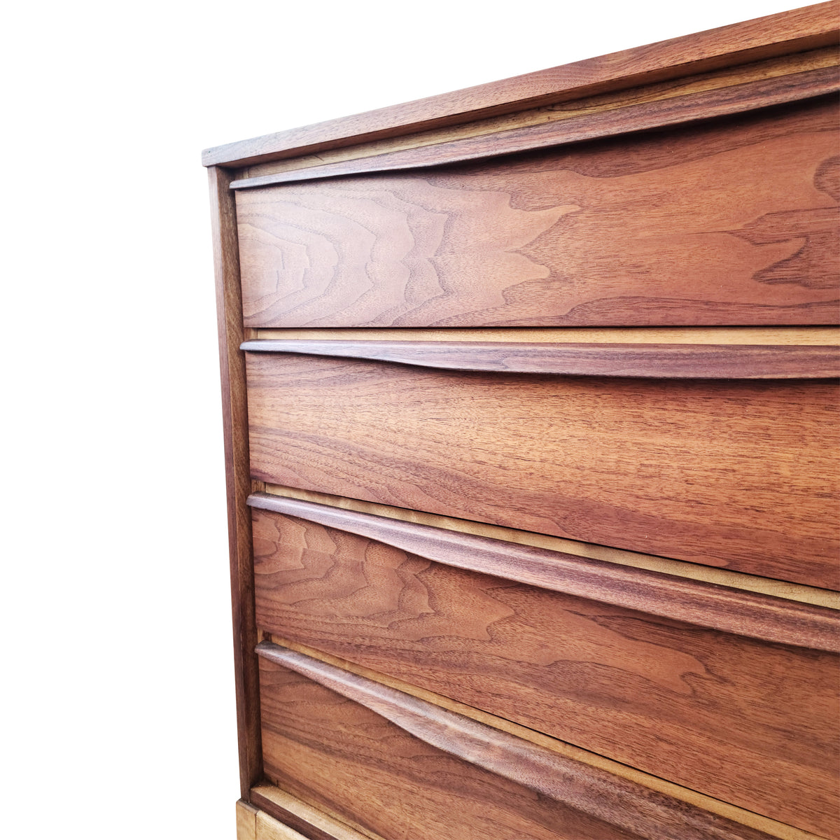 Walnut Four Drawer Highboy