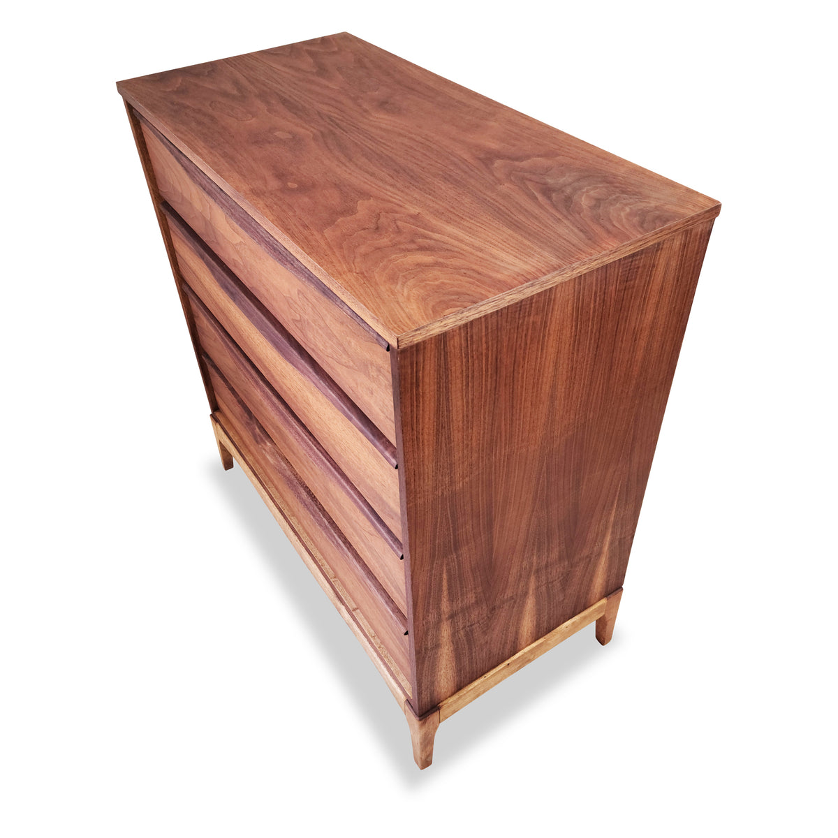 Walnut Four Drawer Highboy
