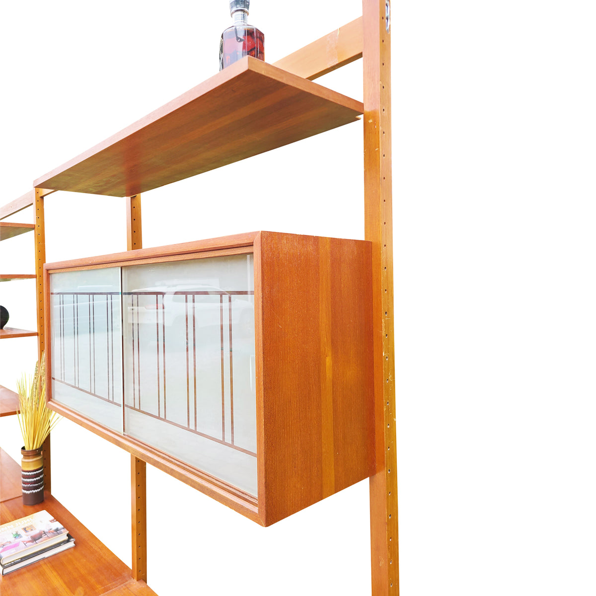 Teak Free-Standing Wall Unit