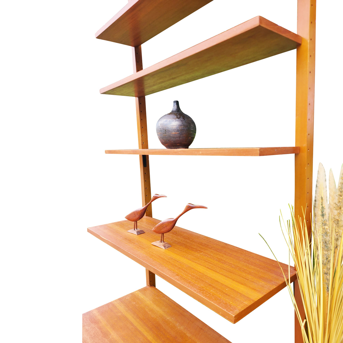 Teak Free-Standing Wall Unit