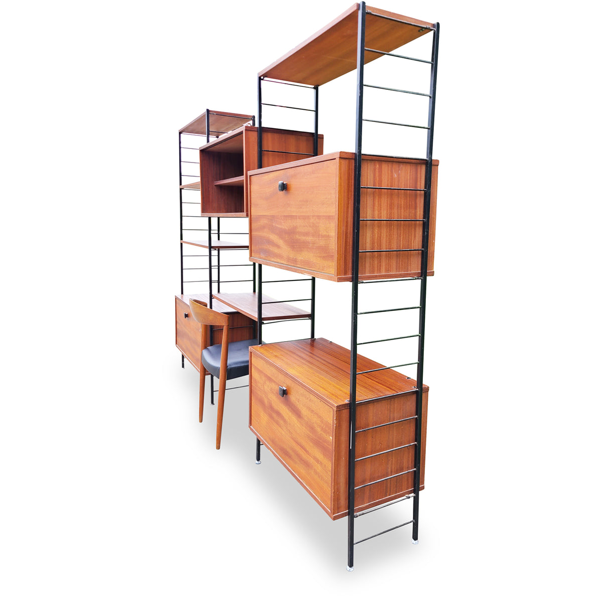 Mid Century Free-Standing Wall Unit