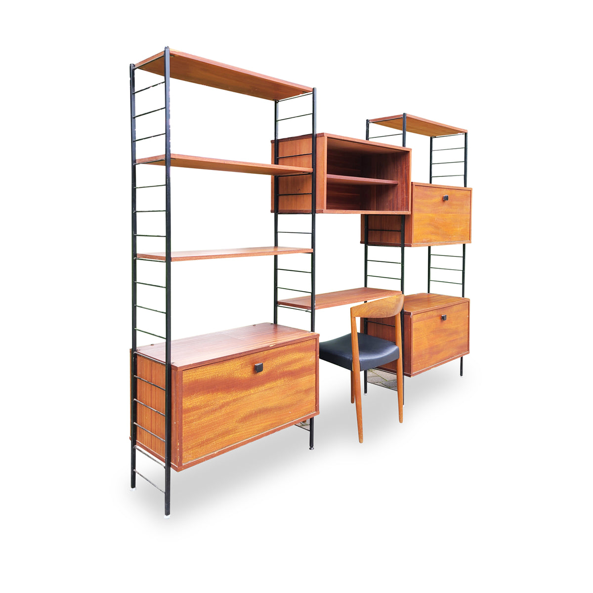 Mid Century Free-Standing Wall Unit