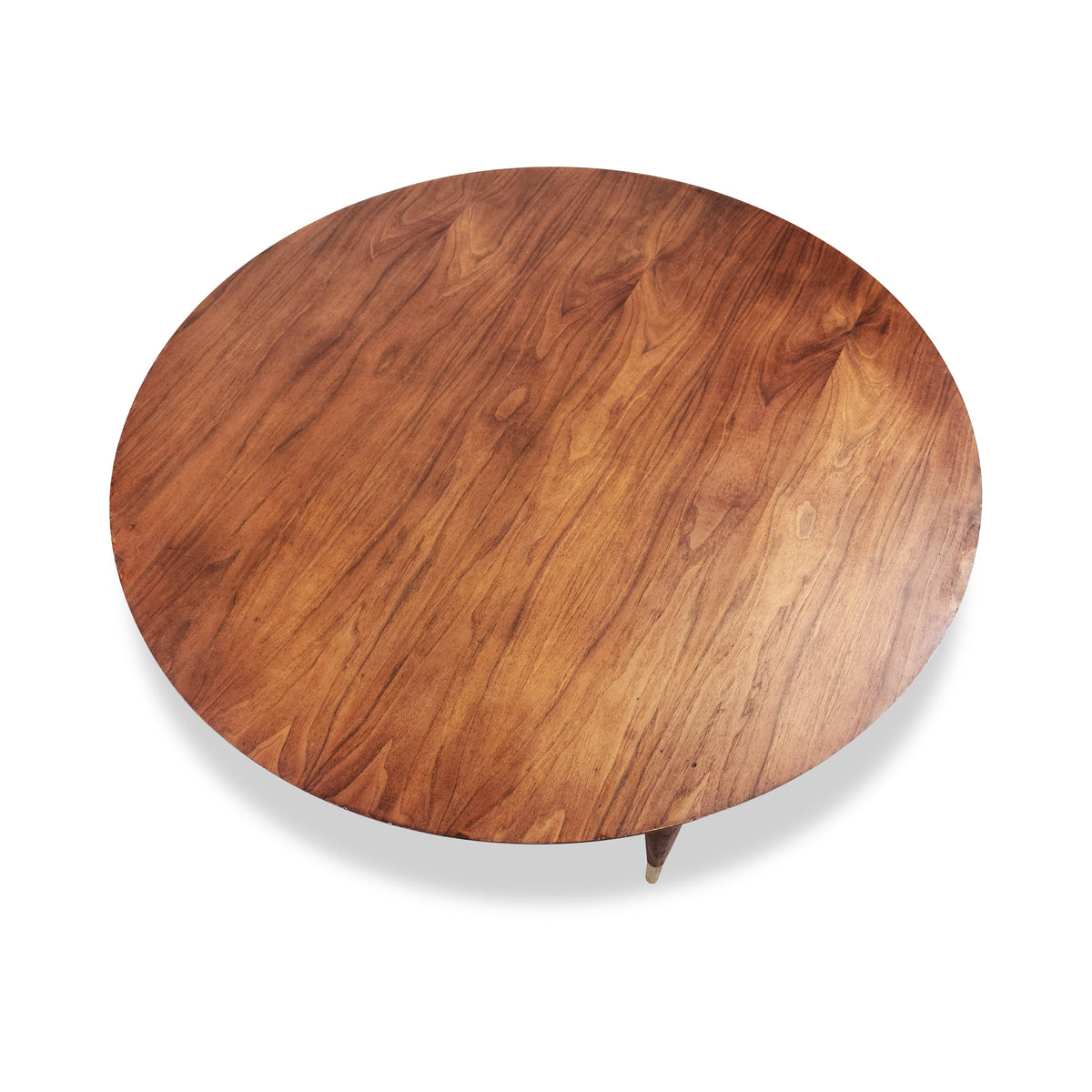 Walnut Round Coffee Table by Beaucraft