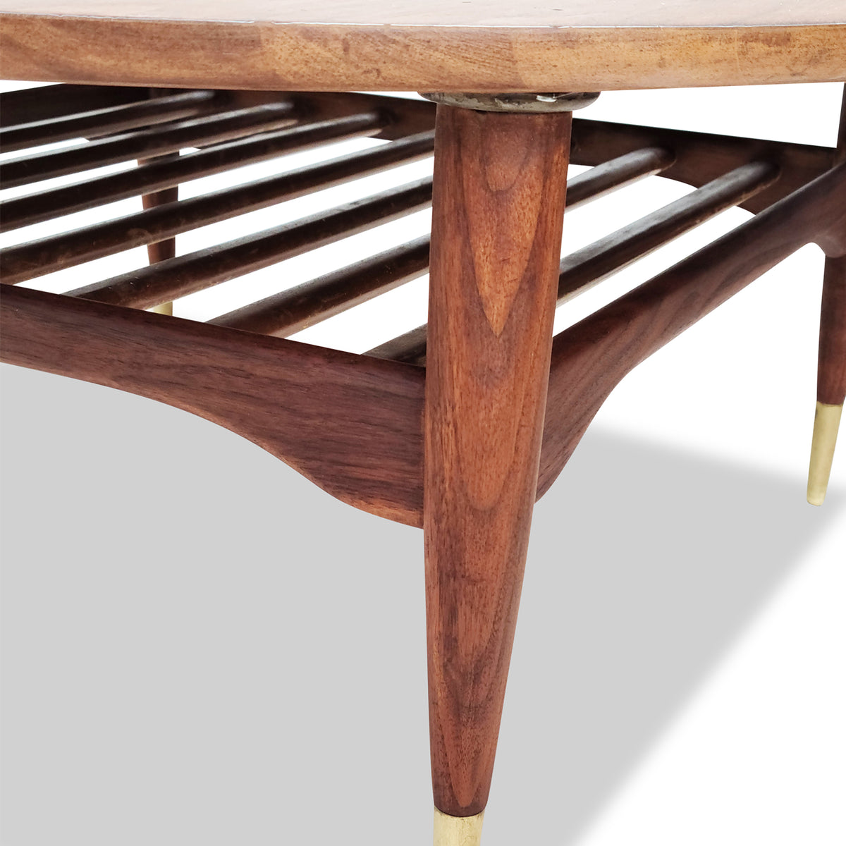 Walnut Round Coffee Table by Beaucraft
