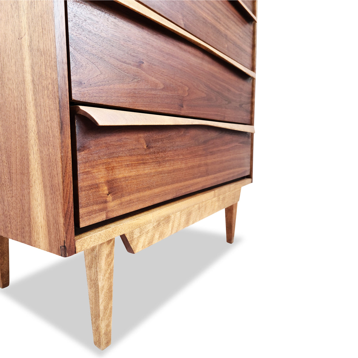 Walnut Four Drawer Highboy