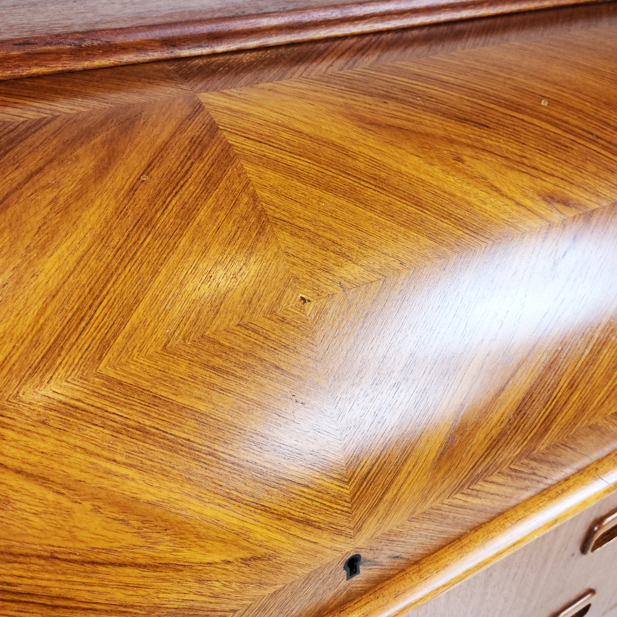 Swedish Teak Roll Top Desk