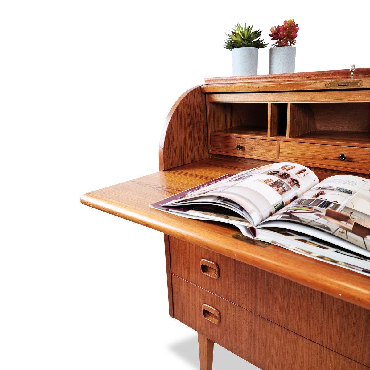 Mid century roll store top desk