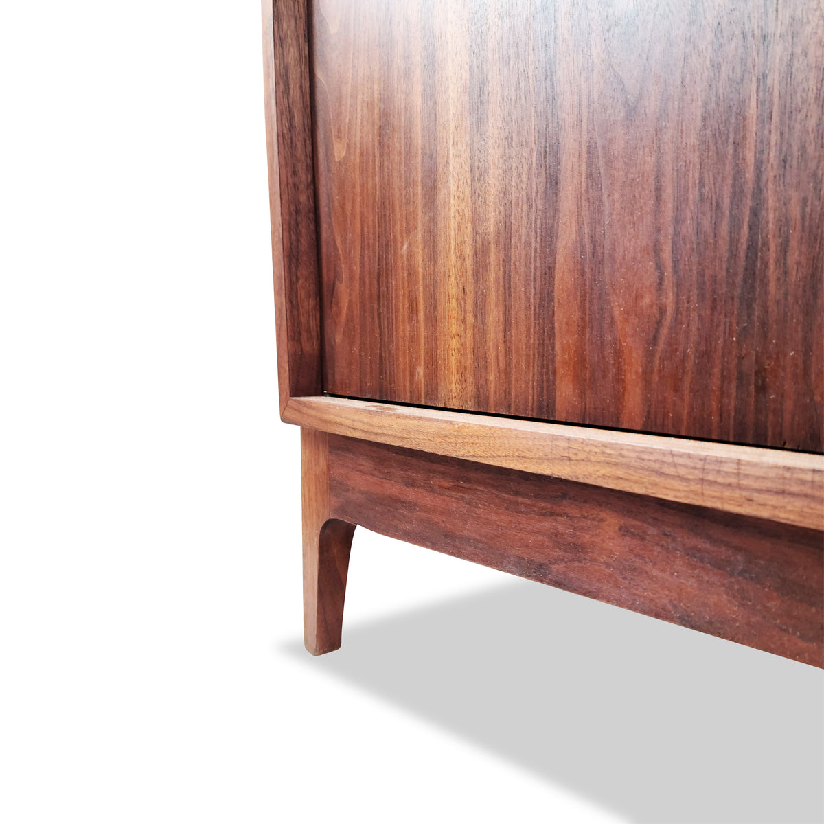 Walnut Curve Faced Sideboard