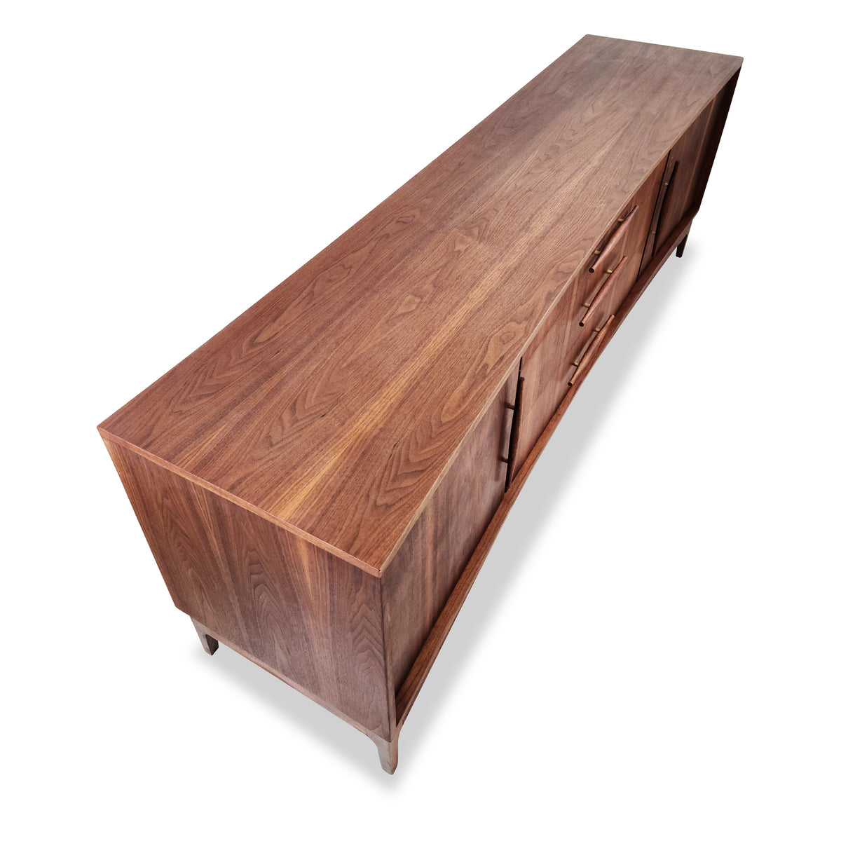 Walnut Curve Faced Sideboard