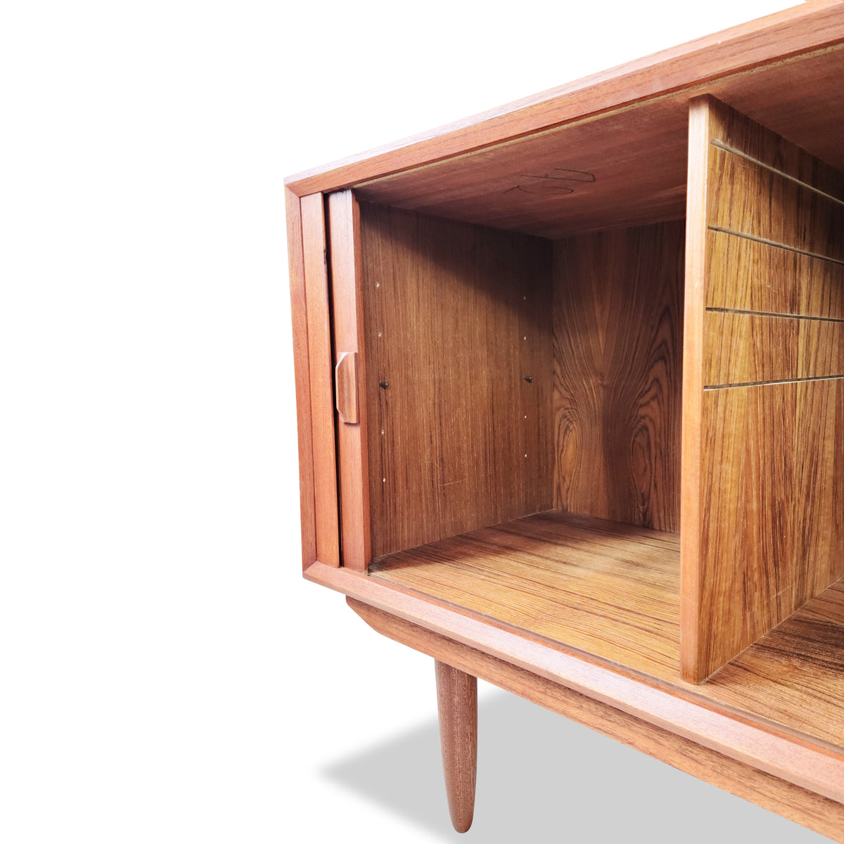 Teak Tambour Door Sideboard by Sven Aage Larsen