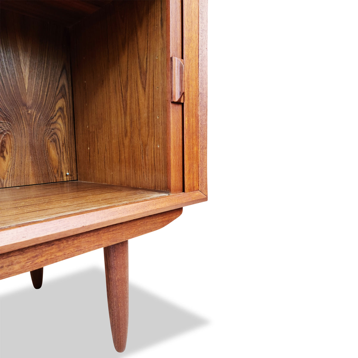 Teak Tambour Door Sideboard by Sven Aage Larsen