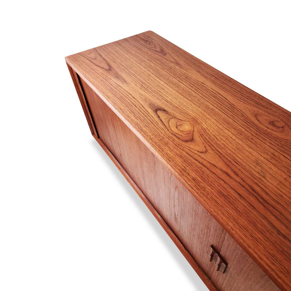 Teak Tambour Door Sideboard by Sven Aage Larsen