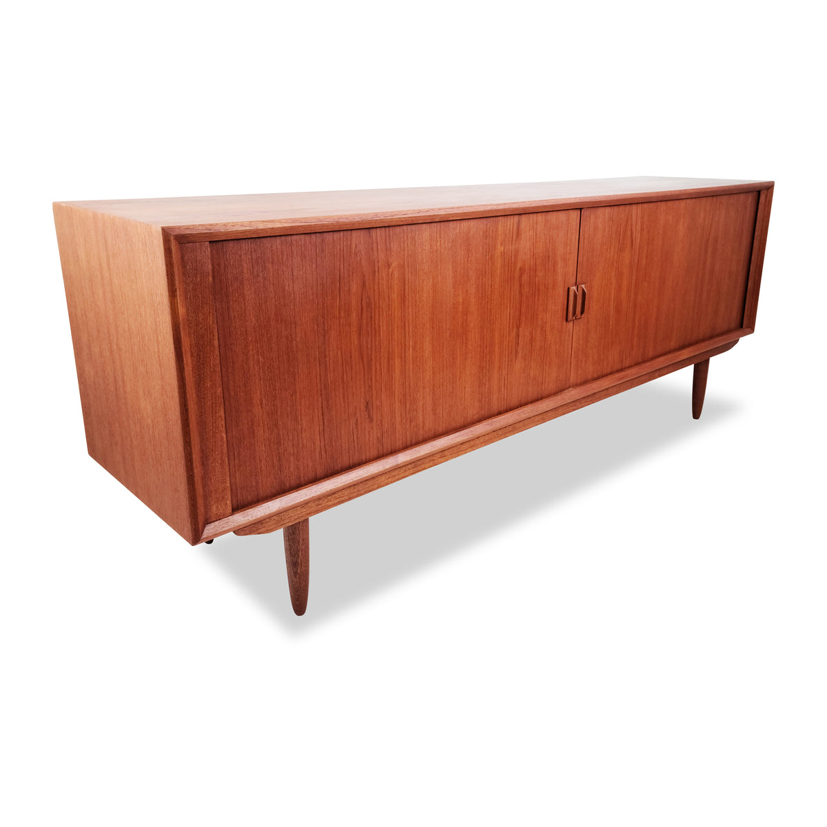 Teak Tambour Door Sideboard by Sven Aage Larsen