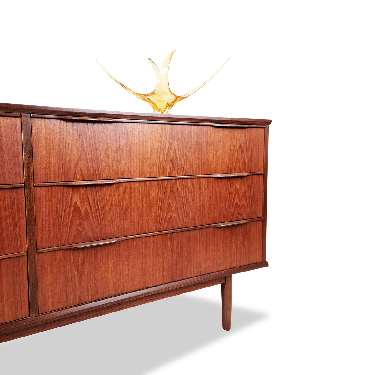 Teak Six Drawer Dresser