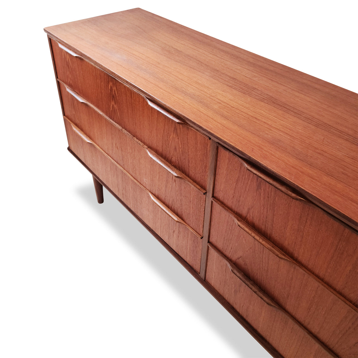 Teak Six Drawer Dresser