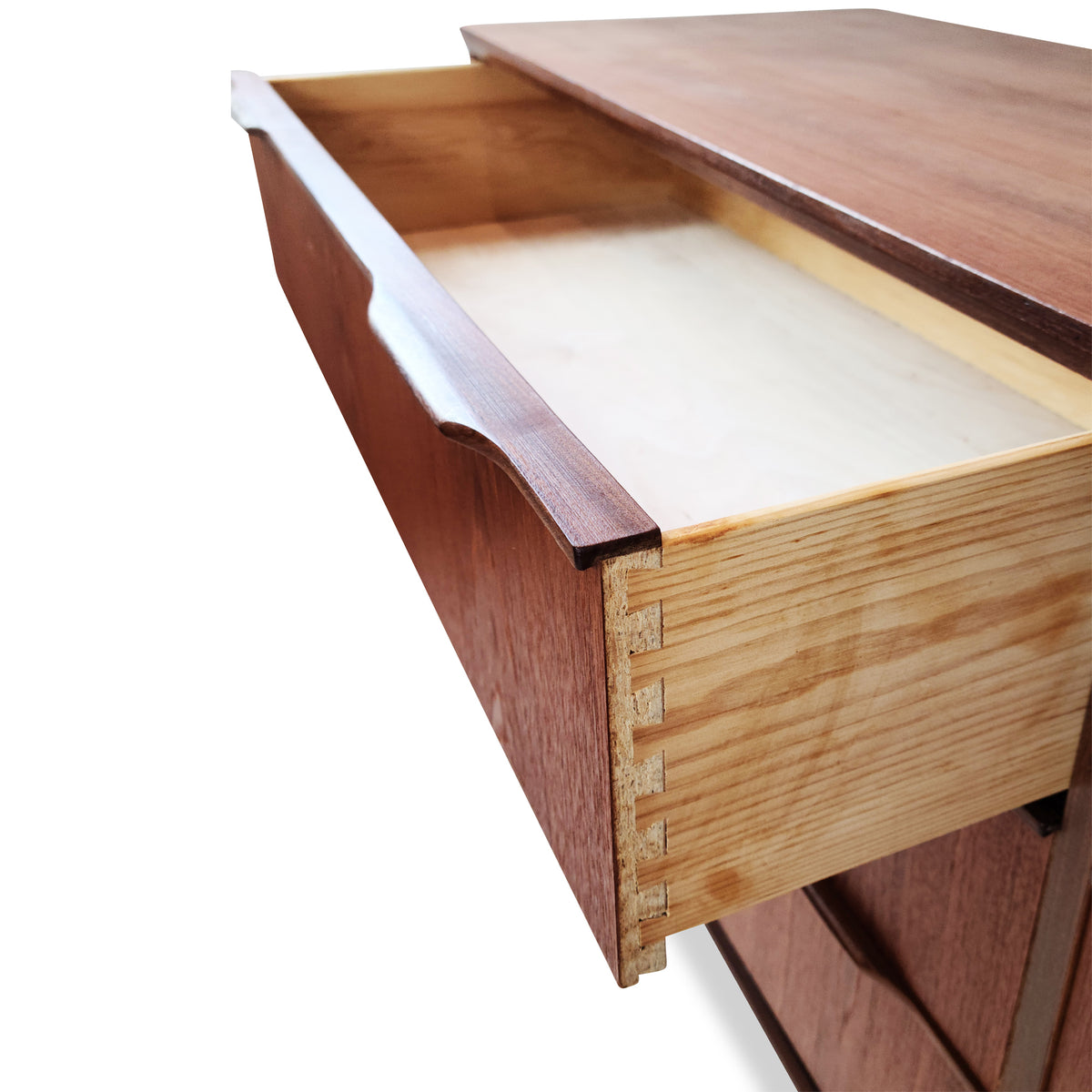 Teak Six Drawer Dresser