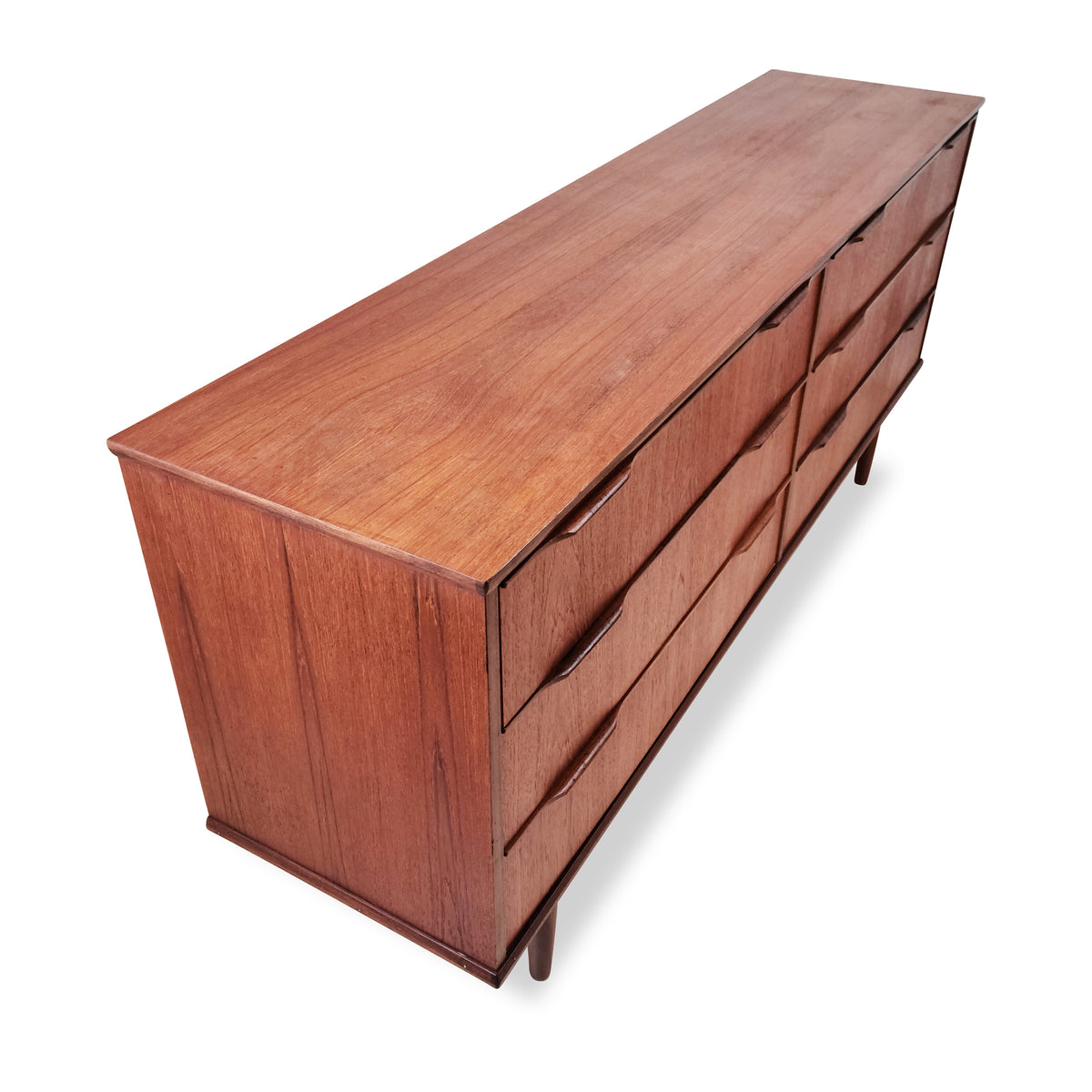 Teak Six Drawer Dresser