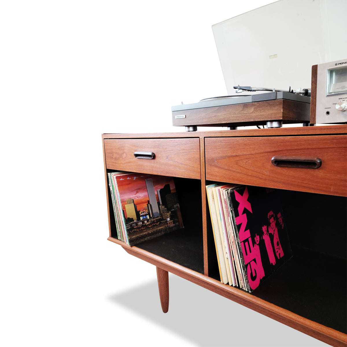 Teak Record Cabinet/Open Sideboard