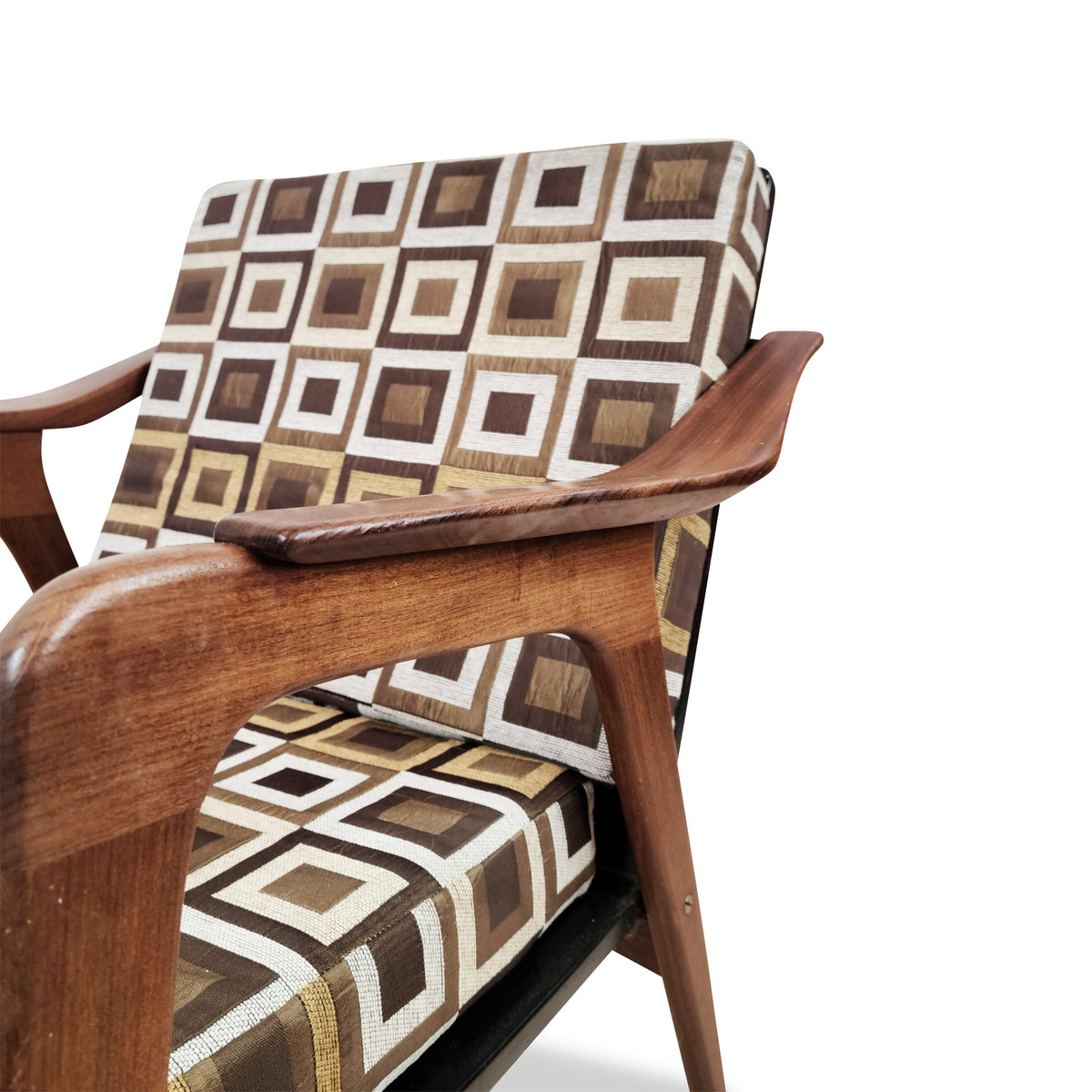 Teak Easy Chair and Foot Stool