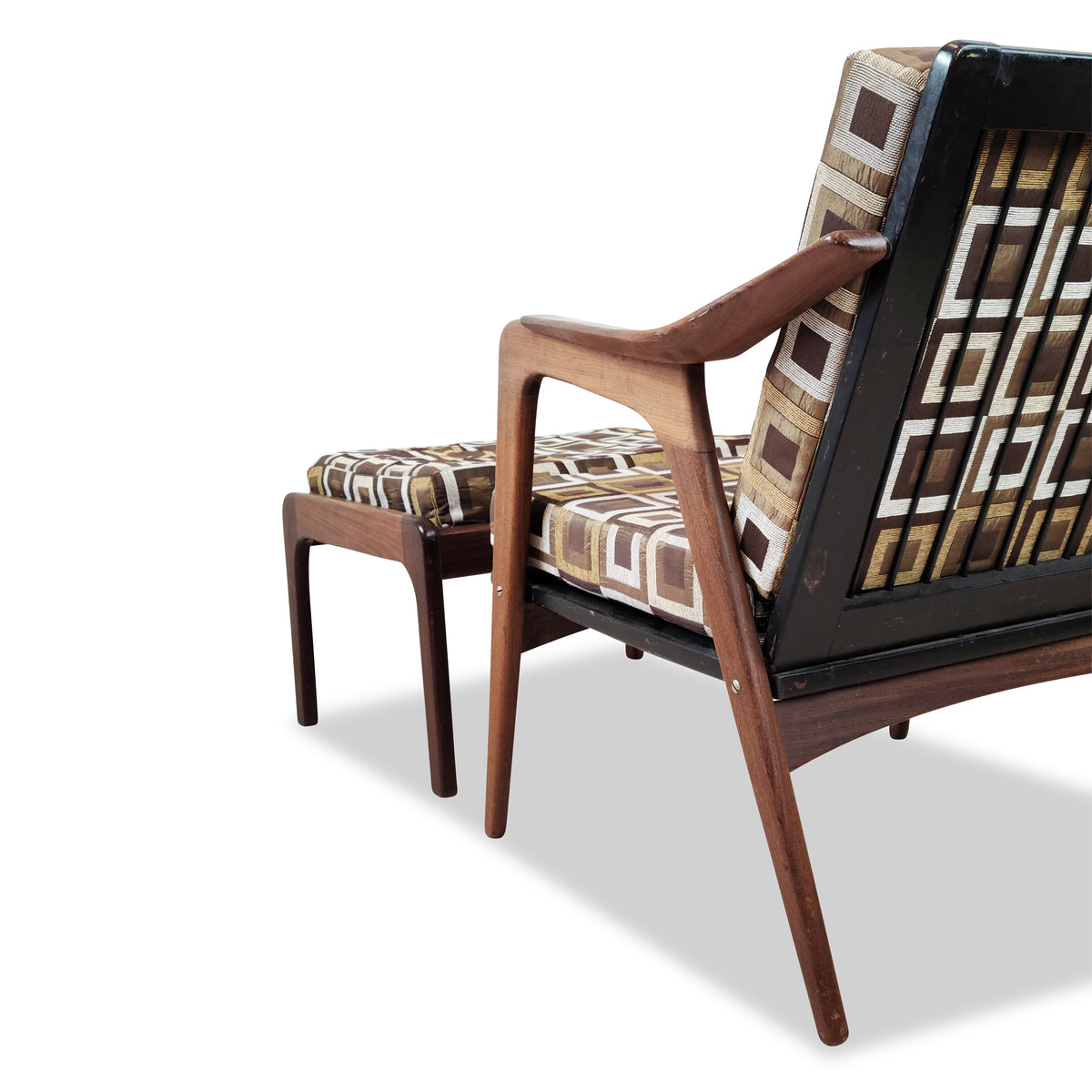 Teak Easy Chair and Foot Stool