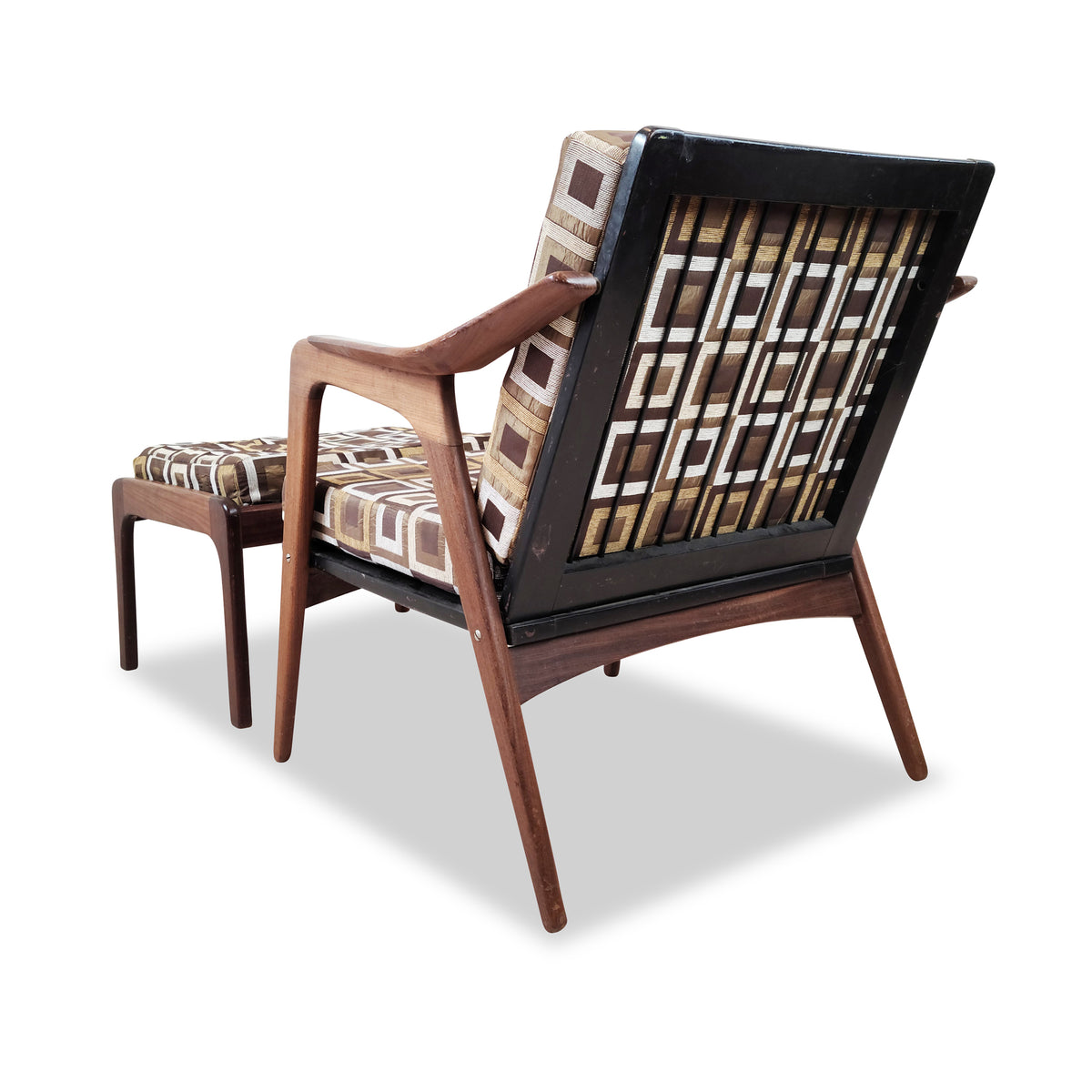 Teak Easy Chair and Foot Stool