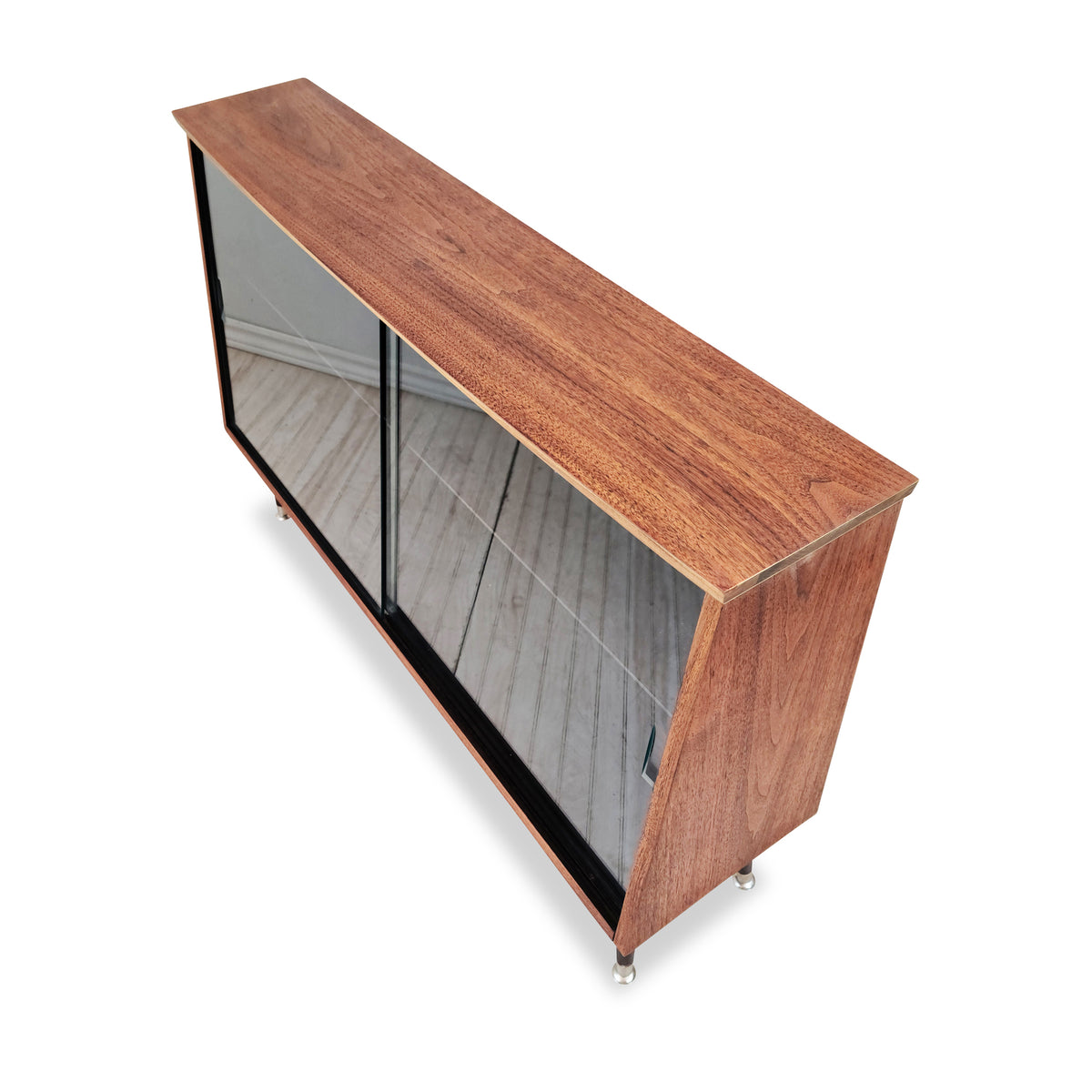 Compact Walnut Display Case by Krug