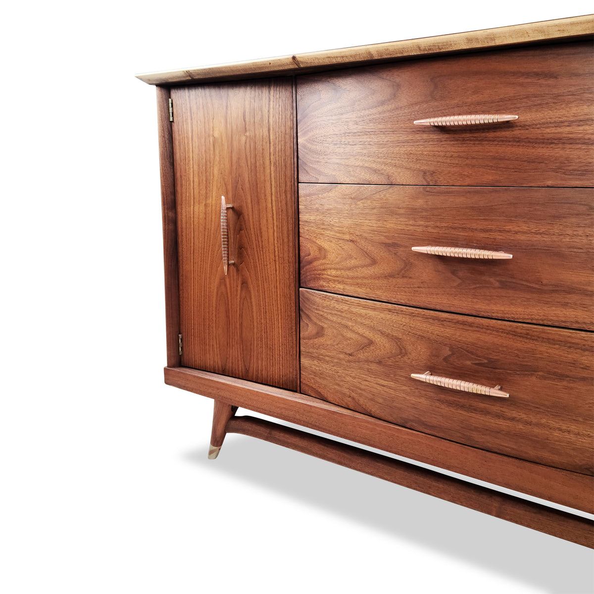 Walnut and Brass Sideboard by Krug