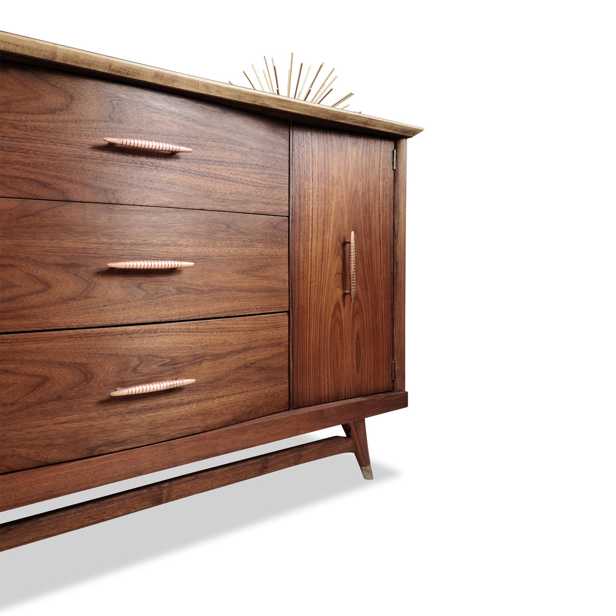Walnut and Brass Sideboard by Krug