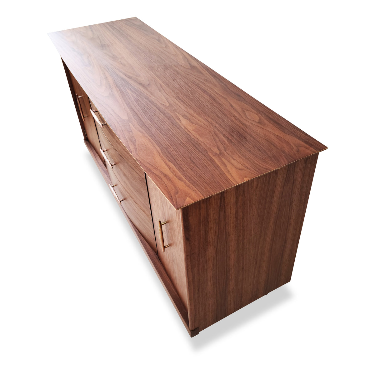 Walnut and Brass Sideboard by Krug