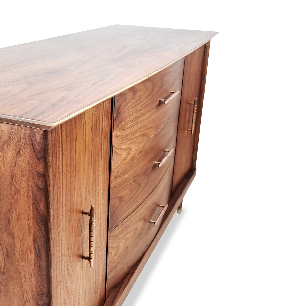 Walnut and Brass Sideboard by Krug