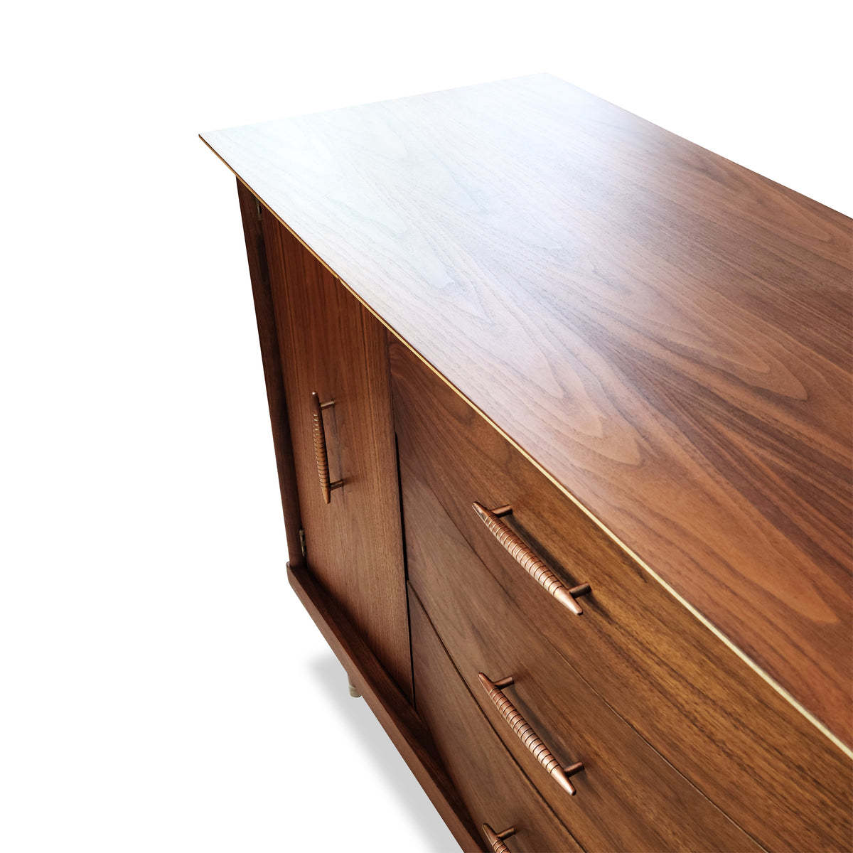 Walnut and Brass Sideboard by Krug