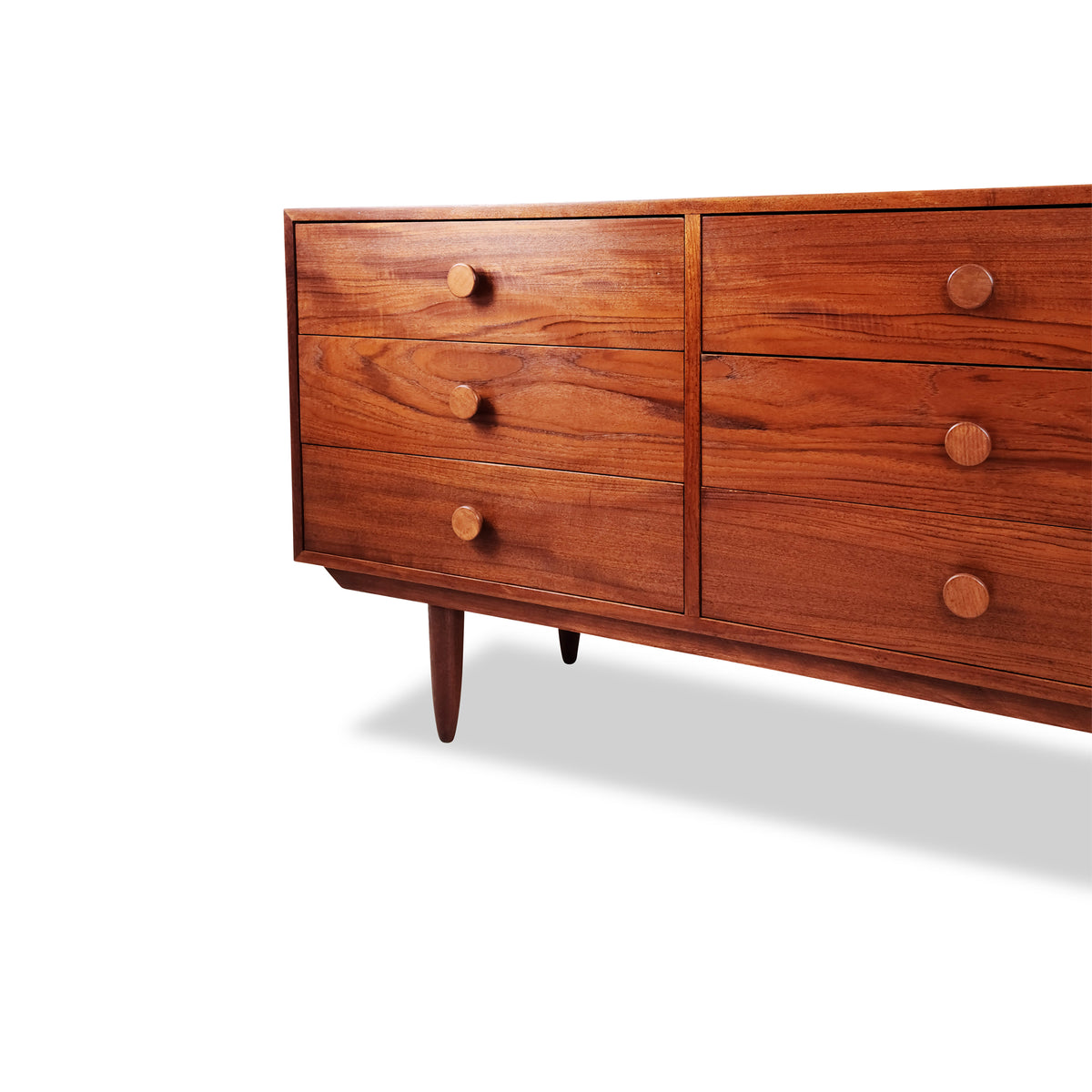 Teak Nine Drawer Dresser