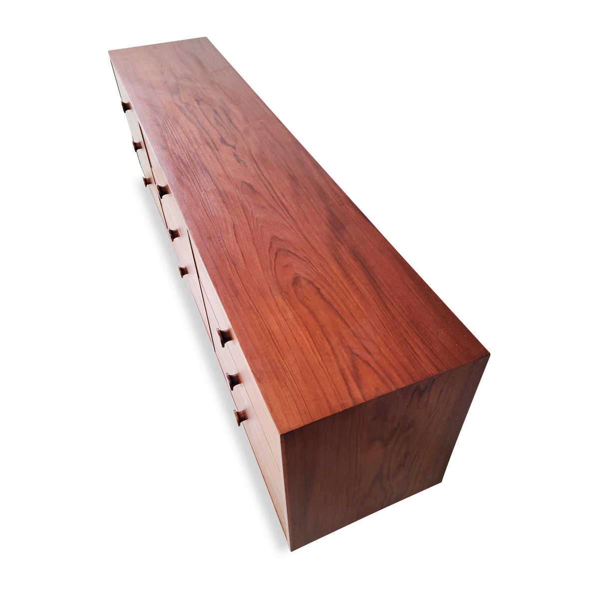 Teak Nine Drawer Dresser