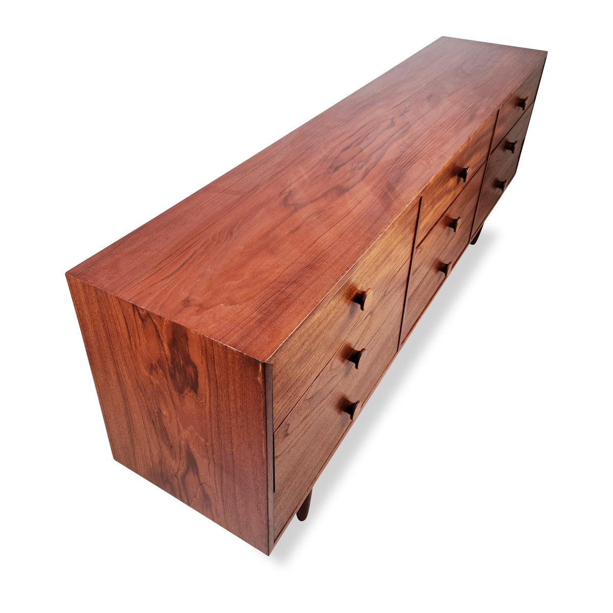 Teak Nine Drawer Dresser