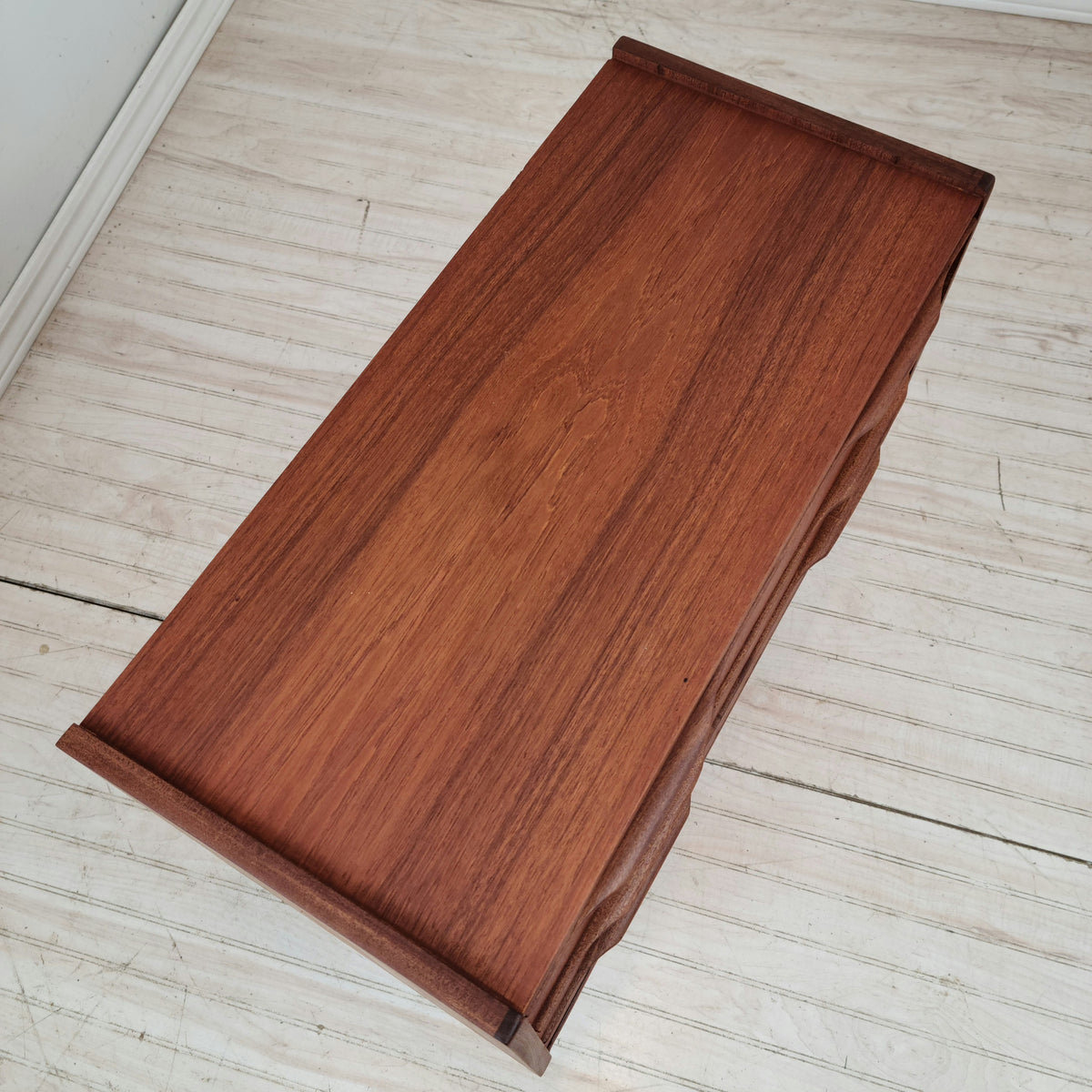 Teak Three Drawer Side Table
