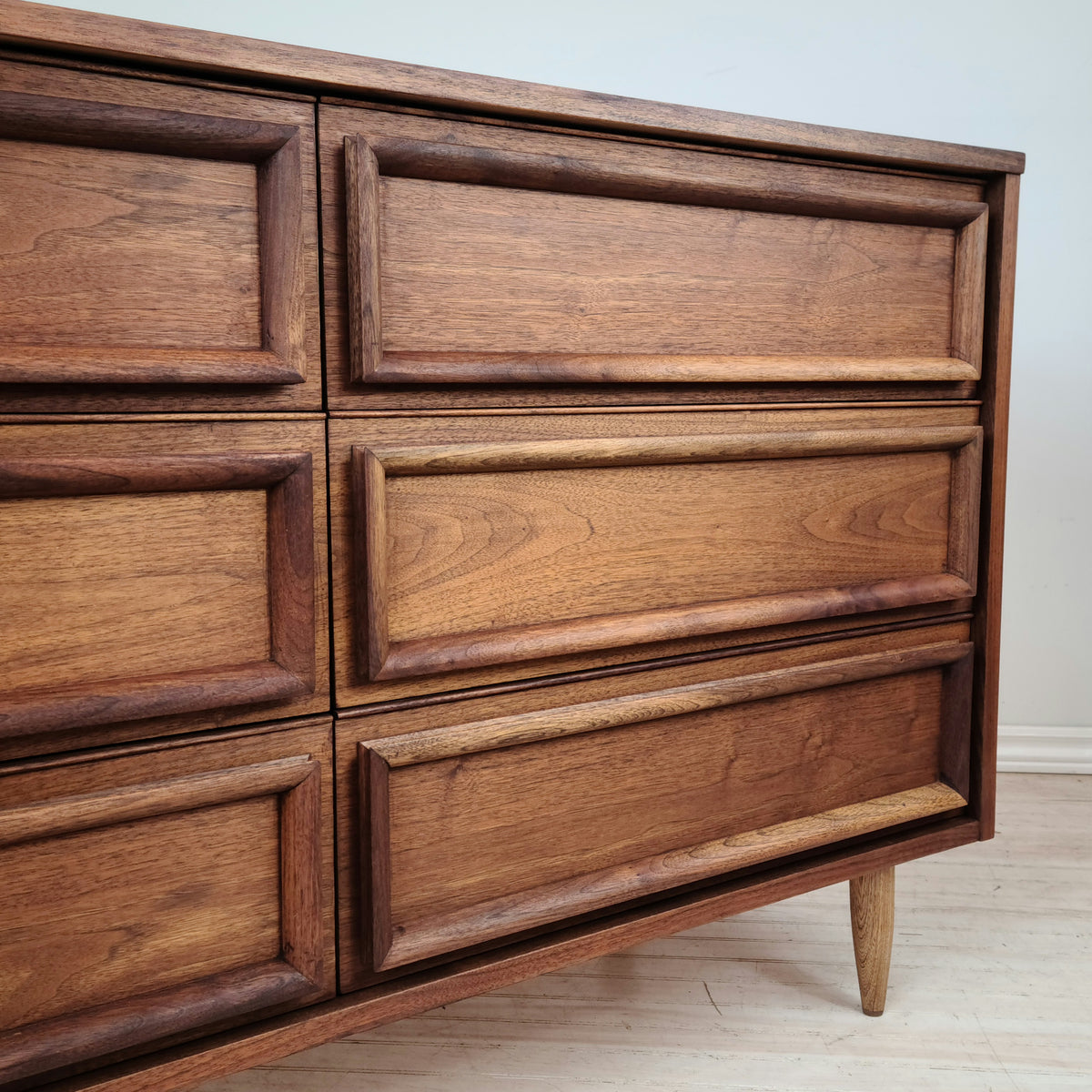 Walnut Six Drawer Dresser