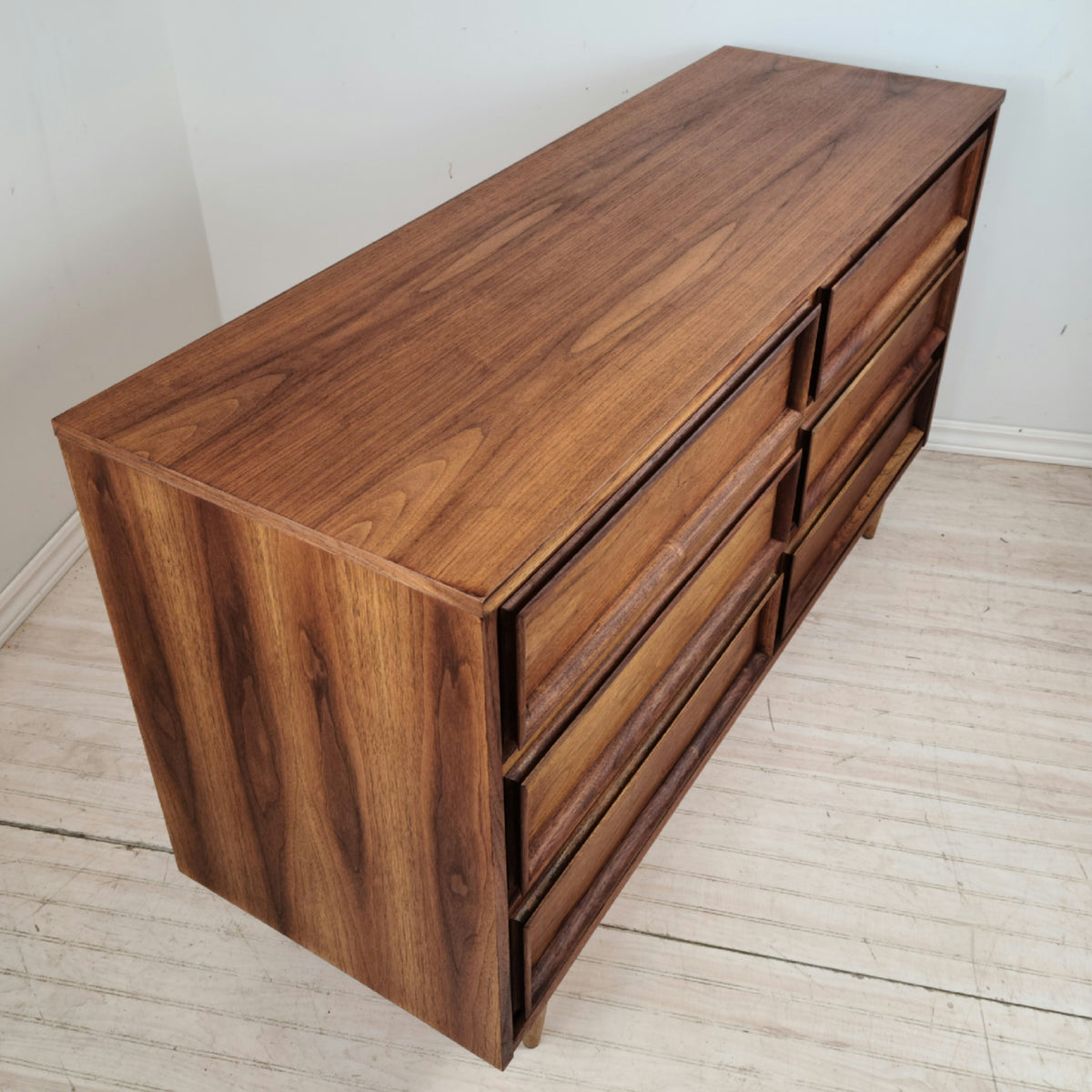 Walnut Six Drawer Dresser