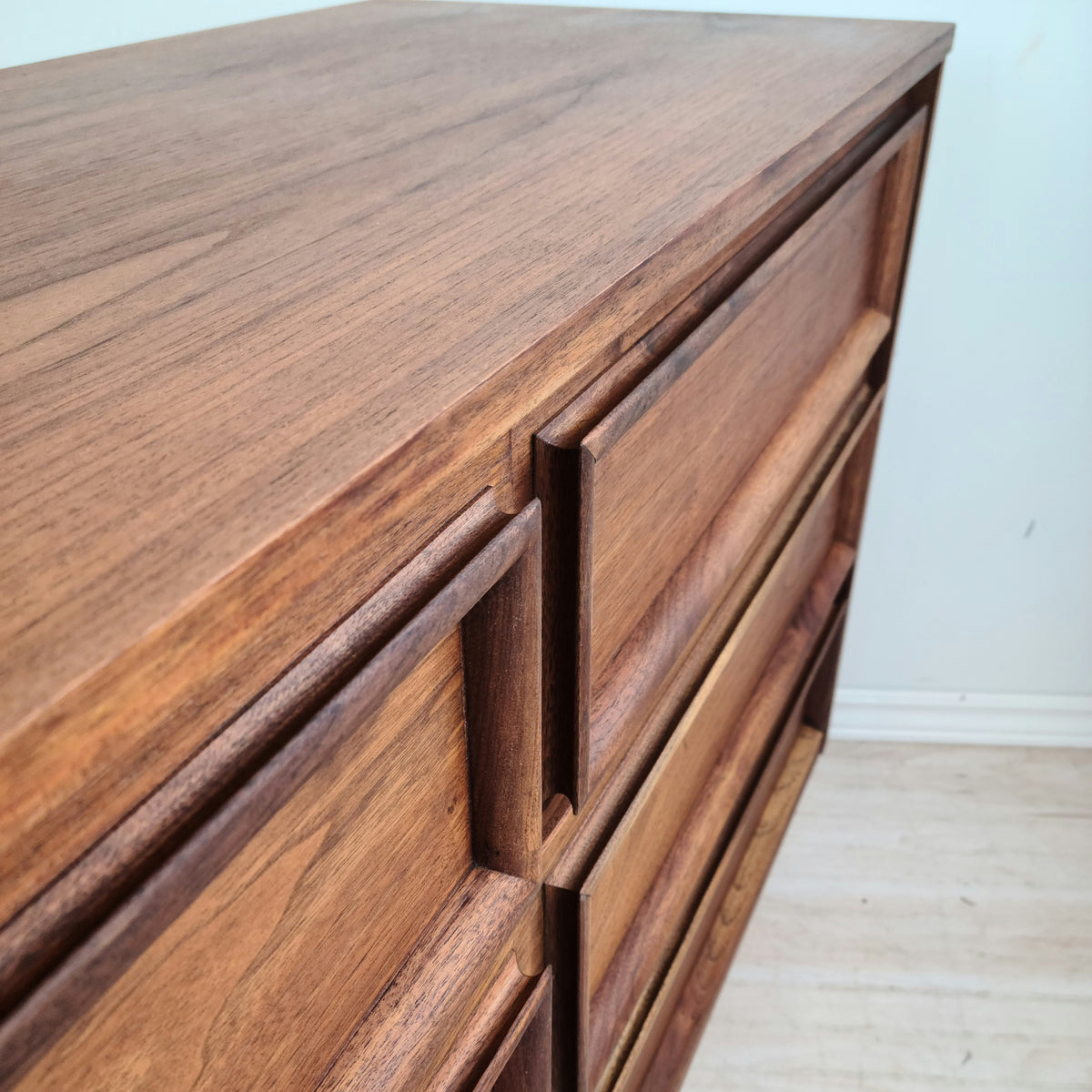 Walnut Six Drawer Dresser